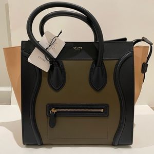 Celine Mini Luggage Tote - Tricolor in Anthracite
